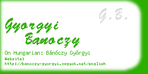 gyorgyi banoczy business card