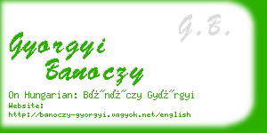 gyorgyi banoczy business card